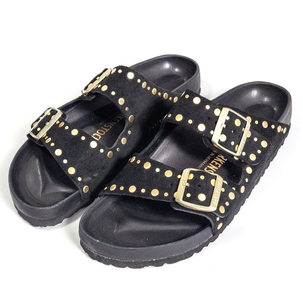 Birkenstock Arizona Sandals Size 40 Black Studded Boho Comfort NWOT - Picture 3 of 8
